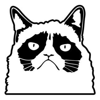 Grumpy Cat Decal (Black)